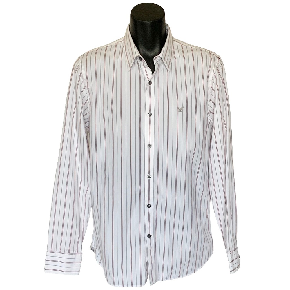 American Eagle Vintage Oxford White Striped Shirt